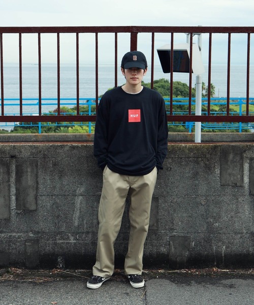 HUF(ハフ)の「HUF / ハフ ESSENTIALS BOX LOGO L/S TEE ボックスロゴ ロンT(Tシャツ/カットソー・メンズ・ホワイト/ブラック/グレー・SMALL/MEDIUM/LARGE/X-LARGE/XX-LARGE)」の12枚目の写真