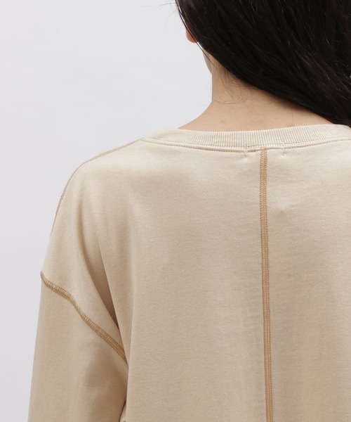 LAKOLE(ラコレ)の「配色ステッチロングスリーブプルオーバー / 166807(Tシャツ/カットソー・レディース・ブラック/ベージュ/オフホワイト・SMALL/MEDIUM)」の17枚目の写真