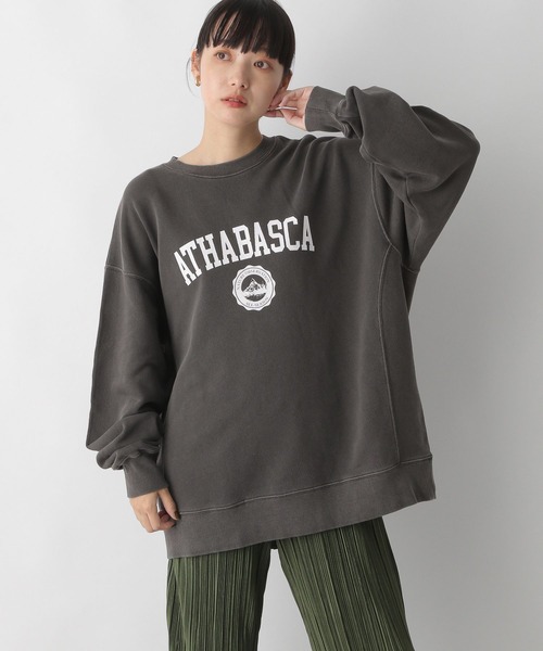 LOWRYS FARM（ローリーズファーム）の「カコウロゴウラケロングスリーブ　169402（スウェット・レディース・チャコールグレー/ブルー/アイボリー・FREE）」の14枚目の写真