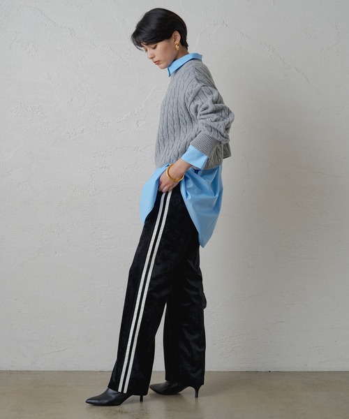 LOUNGEDRESS（ラウンジドレス）の「ショートニット（ニット/セーター・レディース・ネイビー/グレー・FREE）」の21枚目の写真