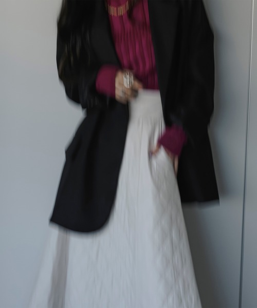 Ezick(エジック)の「Quiltワイドベルトフレアスカート(スカート・レディース・ブラック/アイボリー・FREE)」の21枚目の写真