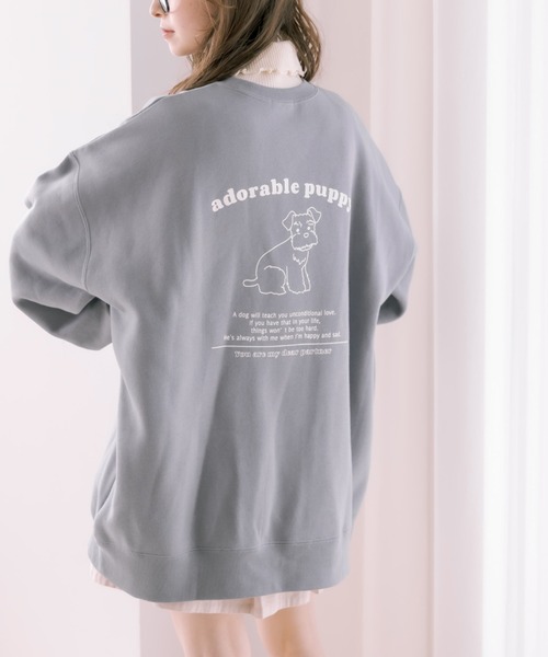 OLIVE des OLIVE(オリーブデオリーブ)の「【WEB限定カラ―有】裏起毛チュニックスウェット(スウェット・レディース・ホワイト/ブラック/グレー/オフホワイト/ブルー・FREE)」の1枚目の写真