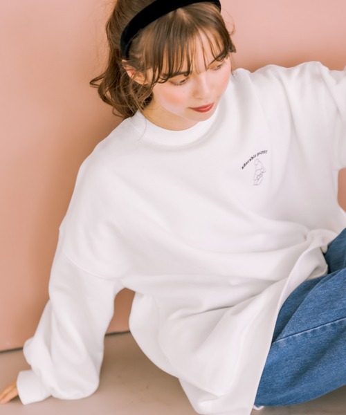 OLIVE des OLIVE(オリーブデオリーブ)の「【WEB限定カラ―有】裏起毛チュニックスウェット(スウェット・レディース・ホワイト/ブラック/グレー/オフホワイト/ブルー・FREE)」の15枚目の写真