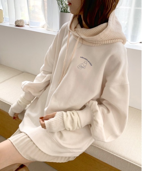 OLIVE des OLIVE(オリーブデオリーブ)の「【WEB限定カラ―有】裏起毛チュニックスウェット(スウェット・レディース・ホワイト/ブラック/グレー/オフホワイト/ブルー・FREE)」の16枚目の写真