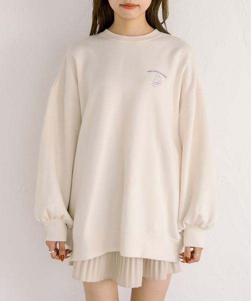 OLIVE des OLIVE(オリーブデオリーブ)の「【WEB限定カラ―有】裏起毛チュニックスウェット(スウェット・レディース・ホワイト/ブラック/グレー/オフホワイト/ブルー・FREE)」の11枚目の写真