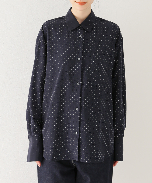 IENA（イエナ）の「ドットコンビシャツ（シャツ/ブラウス）」 - WEAR