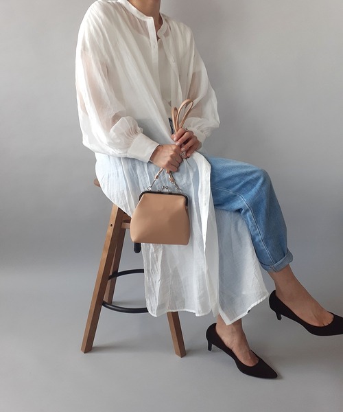 thank U more（サンキューモア）の「レザー がま口 ショルダーバッグ（ショルダーバッグ・レディース・ブラック/ブラウン・FREE）」の8枚目の写真