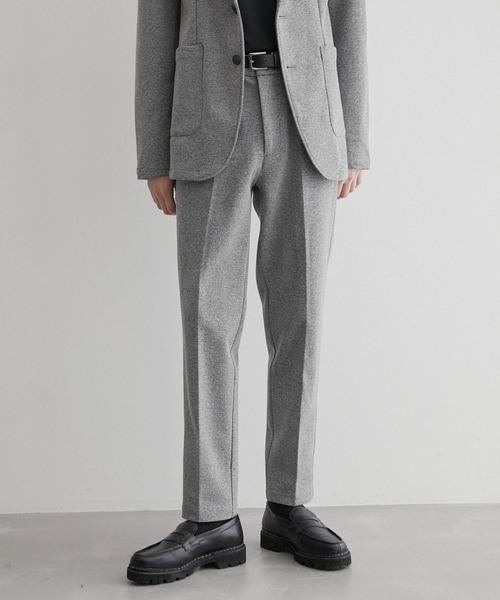 JUNRED(ジュンレッド)の「杢ニットカツラギトラウザーパンツ(スラックス・メンズ・チャコールグレー/ネイビー/グレー・LL/M/L)」の1枚目の写真