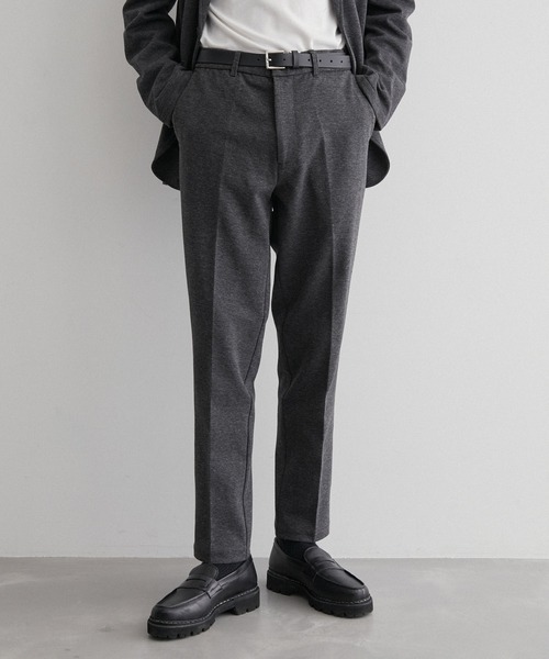 JUNRED(ジュンレッド)の「杢ニットカツラギトラウザーパンツ(スラックス・メンズ・チャコールグレー/ネイビー/グレー・LL/M/L)」の2枚目の写真