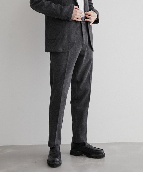 JUNRED(ジュンレッド)の「杢ニットカツラギトラウザーパンツ(スラックス・メンズ・チャコールグレー/ネイビー/グレー・LL/M/L)」の5枚目の写真