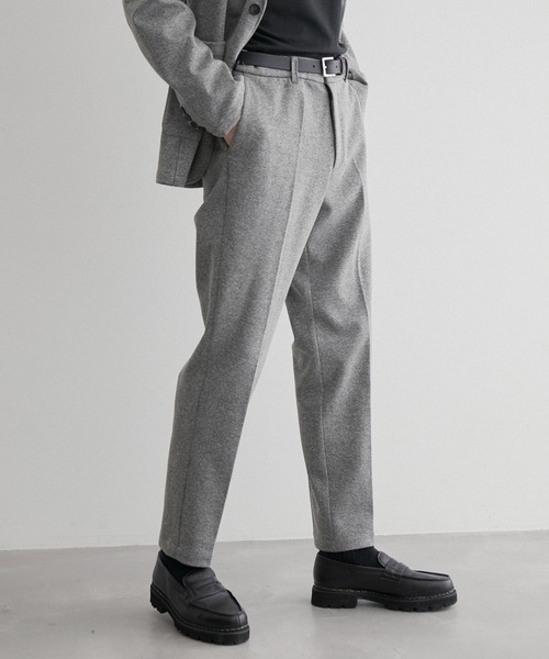 JUNRED(ジュンレッド)の「杢ニットカツラギトラウザーパンツ(スラックス・メンズ・チャコールグレー/ネイビー/グレー・LL/M/L)」の6枚目の写真