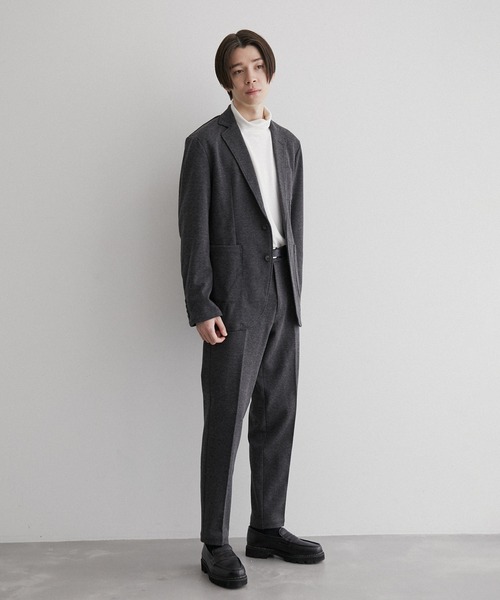 JUNRED(ジュンレッド)の「杢ニットカツラギトラウザーパンツ(スラックス・メンズ・チャコールグレー/ネイビー/グレー・LL/M/L)」の10枚目の写真