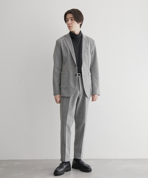 JUNRED(ジュンレッド)の「杢ニットカツラギトラウザーパンツ(スラックス・メンズ・チャコールグレー/ネイビー/グレー・LL/M/L)」の12枚目の写真