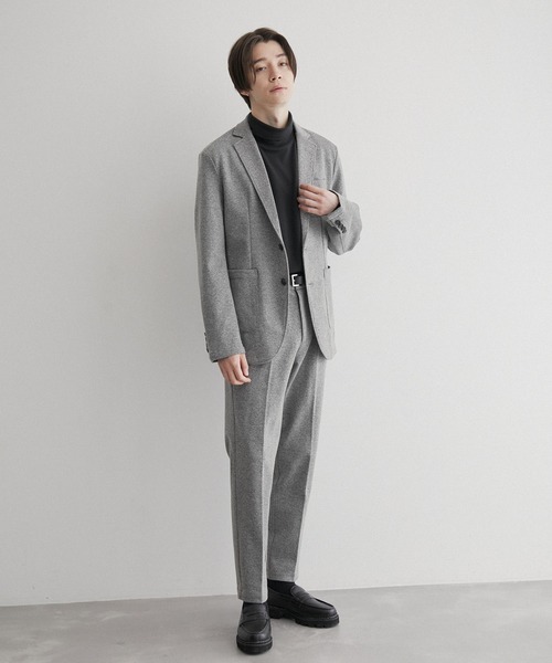 JUNRED(ジュンレッド)の「杢ニットカツラギトラウザーパンツ(スラックス・メンズ・チャコールグレー/ネイビー/グレー・LL/M/L)」の13枚目の写真