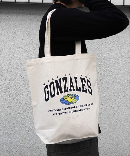 dictionary（ディクショナリー）の「【（What it isNt) ART BY MARKGONZALES】キャンバス プリント TOTE BAG（トートバッグ・メンズ・ブラック系その他/オフホワイト/ブラック/ホワイト系その他・FREE）」の3枚目の写真