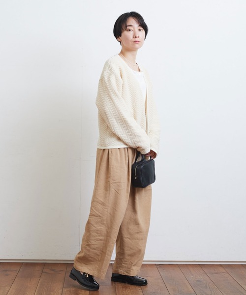 yuni(ユニ )の「へリンボンニット カーデジャケット herringbone knit(カーディガン/ボレロ・レディース・キナリ/ブラック・FREE)」の10枚目の写真