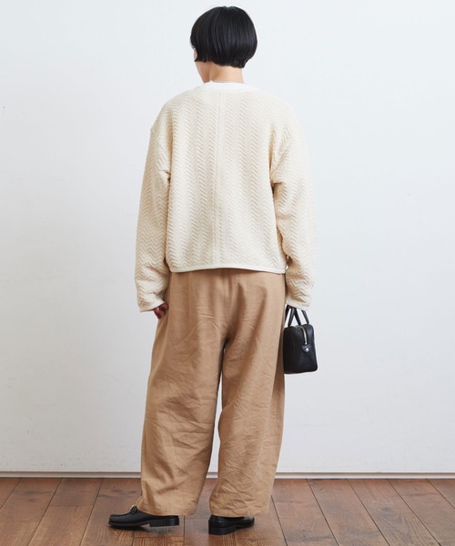 yuni(ユニ )の「へリンボンニット カーデジャケット herringbone knit(カーディガン/ボレロ・レディース・キナリ/ブラック・FREE)」の11枚目の写真