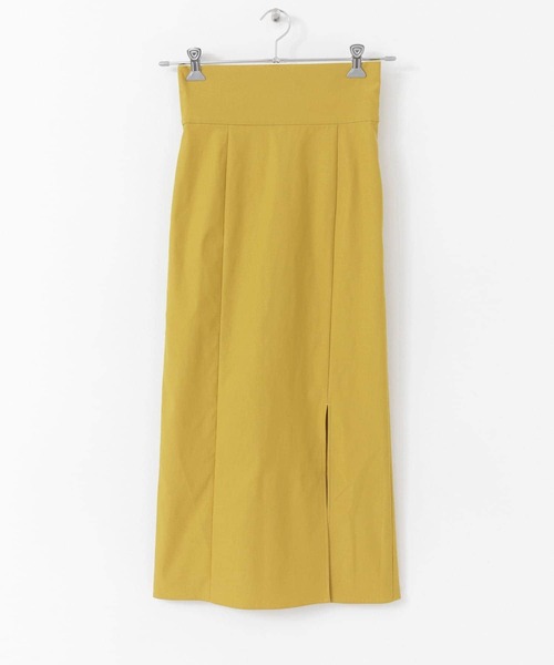 HEYUMM（ヘユム）の「ストレッチスリットナロースカート（スカート・レディース・ブラック/キャメル/イエロー・ONE）」の3枚目の写真