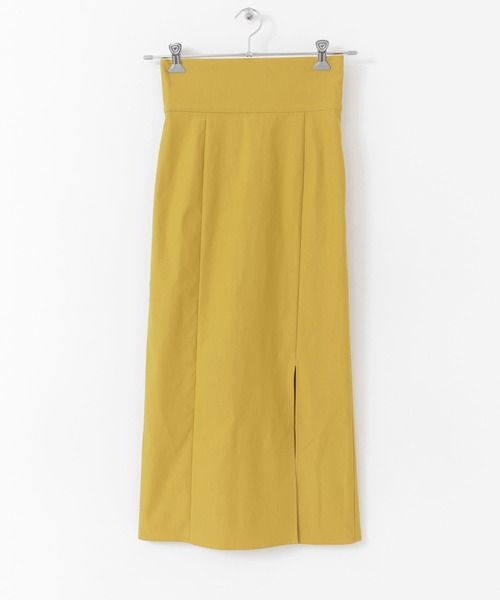 HEYUMM（ヘユム）の「ストレッチスリットナロースカート（スカート・レディース・ブラック/キャメル/イエロー・ONE）」の6枚目の写真