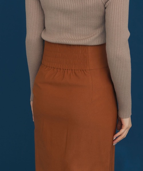 HEYUMM（ヘユム）の「ストレッチスリットナロースカート（スカート・レディース・ブラック/キャメル/イエロー・ONE）」の11枚目の写真