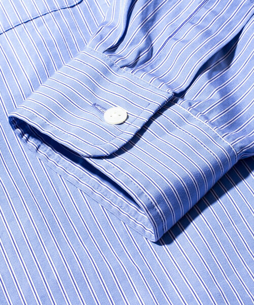 THOMAS MASON(トーマス メイソン)の「【THOMAS MASON/トーマス・メイソン】ストライプシャツ レギュラーカラー オーバーサイズ(シャツ/ブラウス・メンズ・ブルー系その他2/ブルー系その他3/ブルー系その他・M/L)」の7枚目の写真
