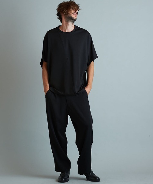 NO ID.(ノーアイディ)の「mt8167-チェンジングドルマンスリーブBIG-T Tシャツ(Tシャツ/カットソー・メンズ・ブルー/ホワイト/ブラック/ブルーグリーン/ライトベージュ・ONE SIZE)」の15枚目の写真
