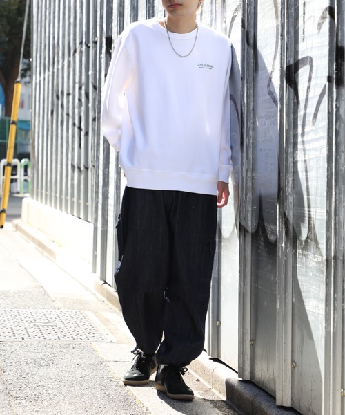 セール】【MAISON CLUB】ワンポイント刺繍スウェット LESS IS MORE