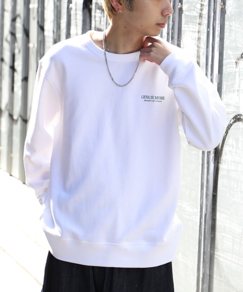 MAISON CLUB(メゾンクラブ)の「【MAISON CLUB】ワンポイント刺繍スウェット LESS IS MORE(スウェット・メンズ・グレー/ブラック/ホワイト/ネイビー/グリーン・XL/L/M/2XL)」の15枚目の写真