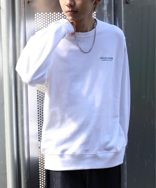 MAISON CLUB(メゾンクラブ)の「【MAISON CLUB】ワンポイント刺繍スウェット LESS IS MORE(スウェット・メンズ・グレー/ブラック/ホワイト/ネイビー/グリーン・XL/L/M/2XL)」の14枚目の写真