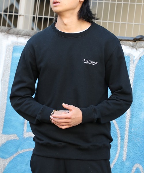 MAISON CLUB(メゾンクラブ)の「【MAISON CLUB】ワンポイント刺繍スウェット LESS IS MORE(スウェット・メンズ・グレー/ブラック/ホワイト/ネイビー/グリーン・XL/L/M/2XL)」の19枚目の写真