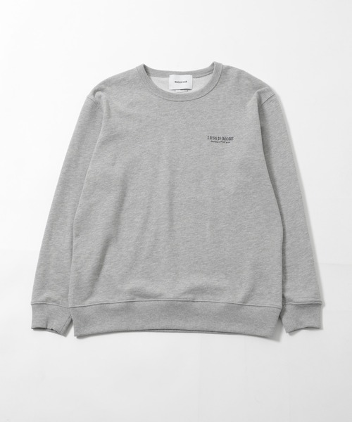 MAISON CLUB(メゾンクラブ)の「【MAISON CLUB】ワンポイント刺繍スウェット LESS IS MORE(スウェット・メンズ・グレー/ブラック/ホワイト/ネイビー/グリーン・XL/L/M/2XL)」の7枚目の写真