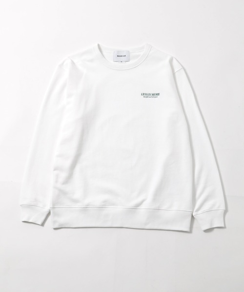 MAISON CLUB(メゾンクラブ)の「【MAISON CLUB】ワンポイント刺繍スウェット LESS IS MORE(スウェット・メンズ・グレー/ブラック/ホワイト/ネイビー/グリーン・XL/L/M/2XL)」の12枚目の写真