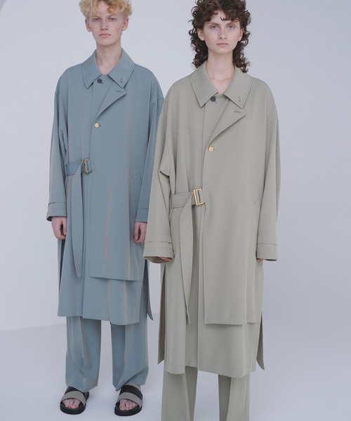 CULLNI（クルニ）の「23-SS-010/ Pintuck Wide Pants（スラックス・メンズ・ブラック/グリーン/ベージュ/ブラウン/ライトブルー・2/1/0）」の6枚目の写真