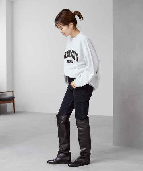 アニンビン ANINE BING PLAGE取り扱い 23SS TYLER SWEAT シャツ スウェット トレーナー 裏起毛 グレー /MI ■OS レディース plage（プラージュ）の「【ANINE BING/アニービン】 TYLER SWEAT