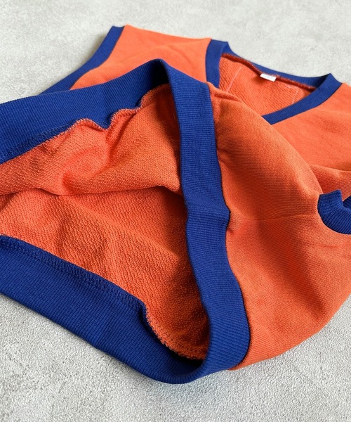 HOGAN RANCH WEAR（ホーガンランチウエア）の「ムジスウェットベスト(kids/S～LL)（ベスト・キッズ・オレンジ/ライトブルー/オフホワイト・S/M/L/LL）」の12枚目の写真