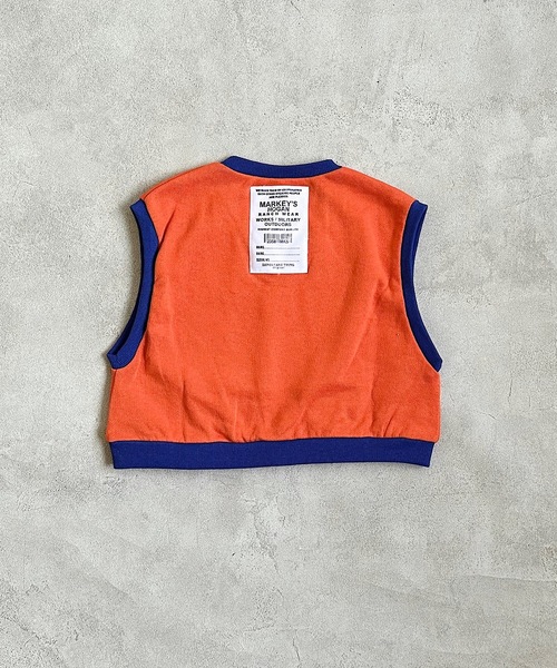 HOGAN RANCH WEAR（ホーガンランチウエア）の「ムジスウェットベスト(kids/S～LL)（ベスト・キッズ・オレンジ/ライトブルー/オフホワイト・S/M/L/LL）」の7枚目の写真