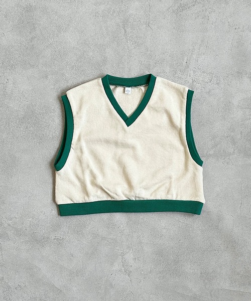 HOGAN RANCH WEAR（ホーガンランチウエア）の「ムジスウェットベスト(kids/S～LL)（ベスト・キッズ・オレンジ/ライトブルー/オフホワイト・S/M/L/LL）」の14枚目の写真