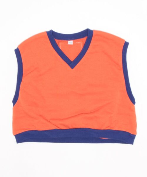 HOGAN RANCH WEAR（ホーガンランチウエア）の「ムジスウェットベスト(kids/S～LL)（ベスト・キッズ・オレンジ/ライトブルー/オフホワイト・S/M/L/LL）」の9枚目の写真