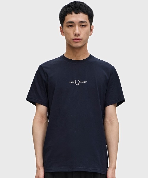 フレッドペリー FRED PERRY Tシャツ ネイビー 紺 定価13,200円 FRED PERRY（フレッドペリー） Tシャツ （Tシャツ）｜Dessin