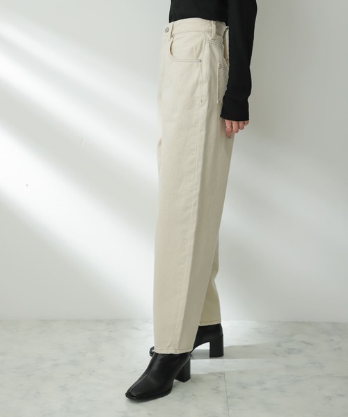 SENSE OF PLACE by URBAN RESEARCH（センスオブプレイスバイアーバンリサーチ）の「ハイウエストコクーンデニム（デニムパンツ・レディース・ライトブルー/アイボリー/ブラック・MEDIUM/X-SMALL/TALL/SMALL）」の12枚目の写真