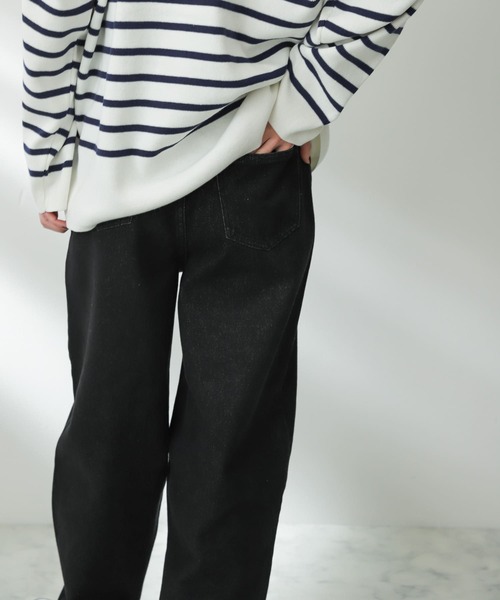 SENSE OF PLACE by URBAN RESEARCH（センスオブプレイスバイアーバンリサーチ）の「ハイウエストコクーンデニム（デニムパンツ・レディース・ライトブルー/アイボリー/ブラック・MEDIUM/X-SMALL/TALL/SMALL）」の22枚目の写真