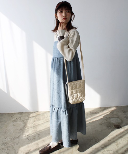 GeeRA（ジーラ）の「パテッドキルティングミニショルダー（ショルダーバッグ・レディース・アイボリー/ブラック/ピンク・FREE）」の5枚目の写真