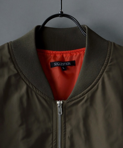 SITRY（シトリー）の「2way Balloon Sleeve Big silhouette MA-1/2way バルーンスリーブ ビッグシルエット MA-1（MA-1・メンズ・グレー/オフホワイト/ブラック/オリーブ・M/L）」の5枚目の写真