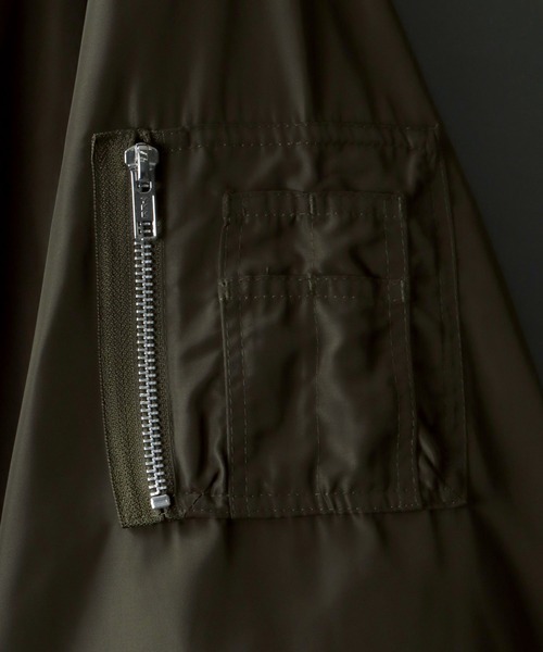 SITRY（シトリー）の「2way Balloon Sleeve Big silhouette MA-1/2way バルーンスリーブ ビッグシルエット MA-1（MA-1・メンズ・グレー/オフホワイト/ブラック/オリーブ・M/L）」の10枚目の写真