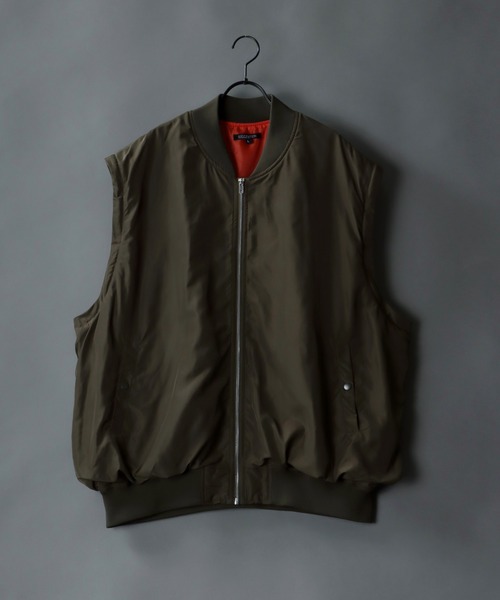 SITRY（シトリー）の「2way Balloon Sleeve Big silhouette MA-1/2way バルーンスリーブ ビッグシルエット MA-1（MA-1・メンズ・グレー/オフホワイト/ブラック/オリーブ・M/L）」の13枚目の写真