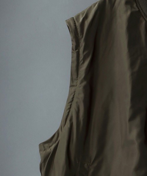 SITRY（シトリー）の「2way Balloon Sleeve Big silhouette MA-1/2way バルーンスリーブ ビッグシルエット MA-1（MA-1・メンズ・グレー/オフホワイト/ブラック/オリーブ・M/L）」の14枚目の写真