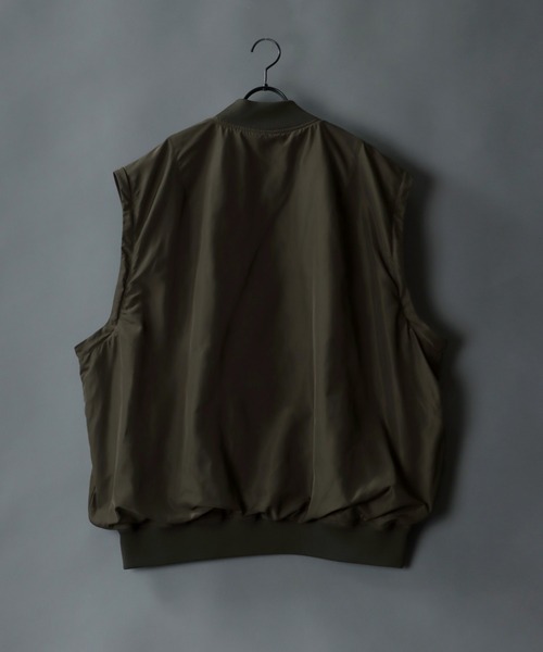 SITRY（シトリー）の「2way Balloon Sleeve Big silhouette MA-1/2way バルーンスリーブ ビッグシルエット MA-1（MA-1・メンズ・グレー/オフホワイト/ブラック/オリーブ・M/L）」の15枚目の写真