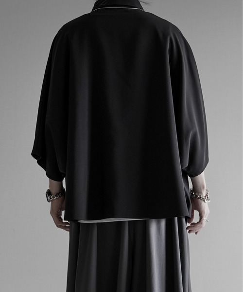 KUUUPY（クーピー）の「Dolman Regular Collar Short-Sleeve Shirt - ドルマンレギュラーカラー半袖シャツ（シャツ/ブラウス・メンズ・ブラック・SMALL/MEDIUM/LARGE）」の5枚目の写真