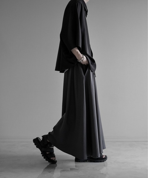 KUUUPY（クーピー）の「Dolman Regular Collar Short-Sleeve Shirt - ドルマンレギュラーカラー半袖シャツ（シャツ/ブラウス・メンズ・ブラック・SMALL/MEDIUM/LARGE）」の7枚目の写真