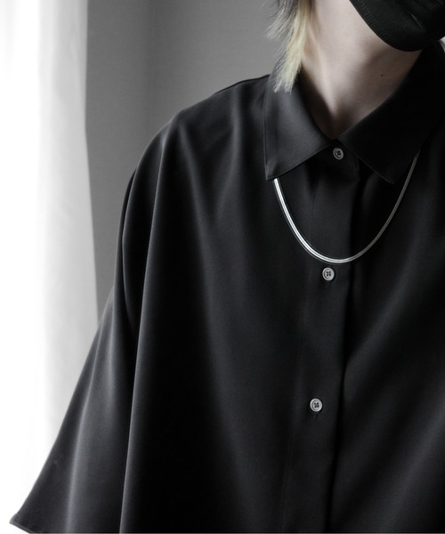 KUUUPY（クーピー）の「Dolman Regular Collar Short-Sleeve Shirt - ドルマンレギュラーカラー半袖シャツ（シャツ/ブラウス・メンズ・ブラック・SMALL/MEDIUM/LARGE）」の13枚目の写真